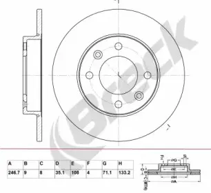 Тормозной диск BRECK купить